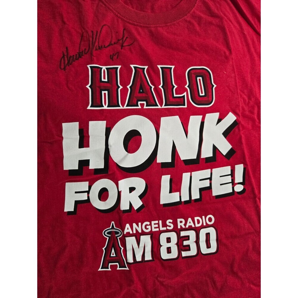Women's Large Angels Baseball Shirt Size XLarge Signed